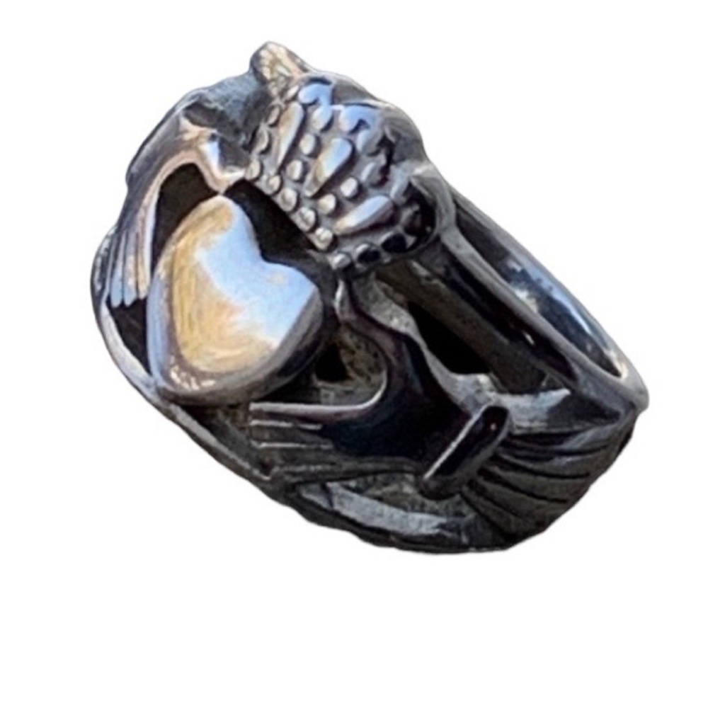NWT Stainless Steel Irish Claddagh Heart Unisex Ring Mens Woman’s Jewelry